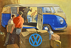 Victor Mundorff - Plakat für das einzige VW-Transporter-Werk